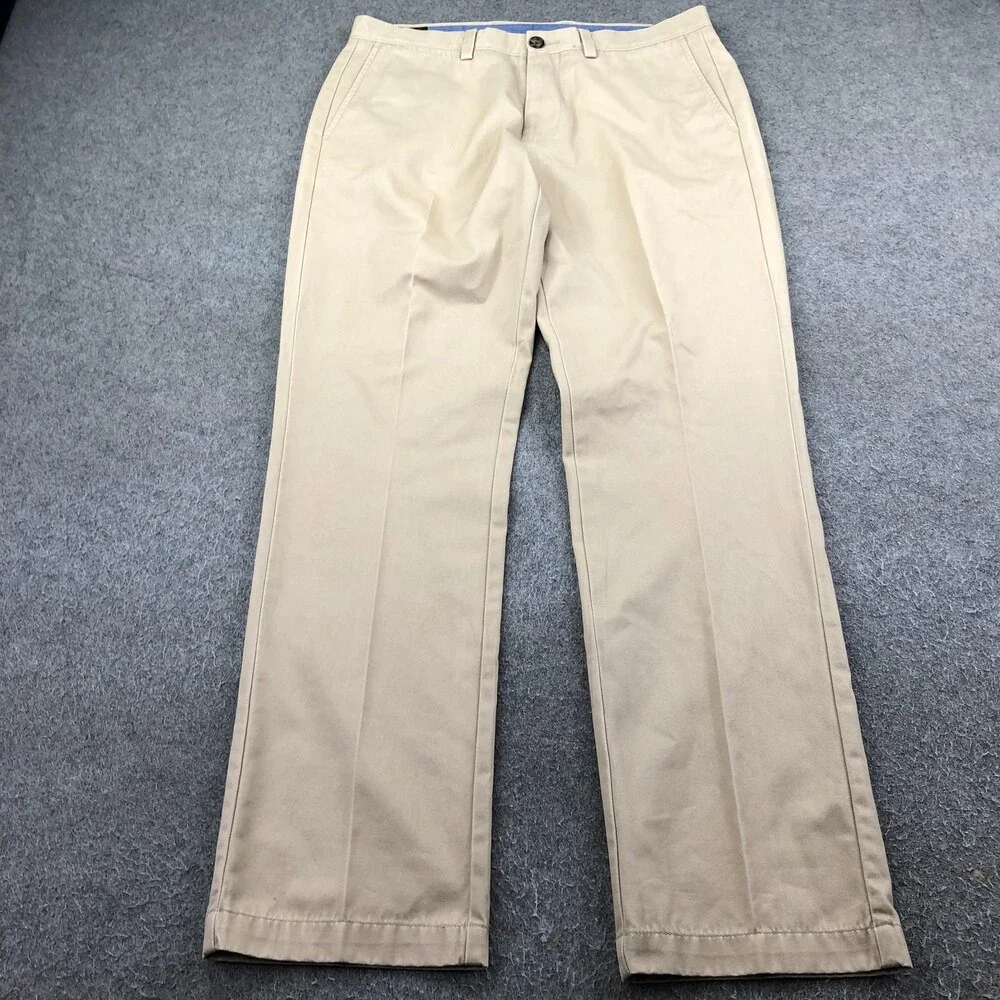 Johnston & Murphy Pants Mens 33x32 Beige Chino Slim Straight Casual Khakis